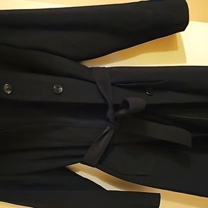 GALLERY PEA COAT BLACK SIZE SMALL REMOVABLE HOOD and LINER..excellent condition